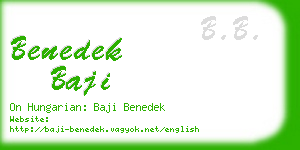 benedek baji business card